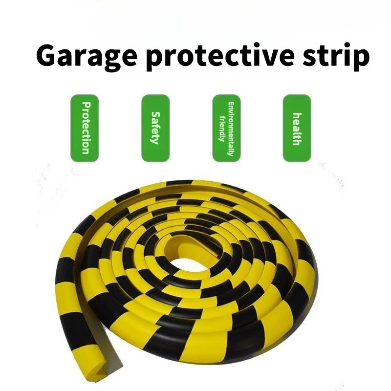 5M Garage Wall Guard Pillar Protector Strips Parking Lot Safety Warning Car Door Corner  Anti Collision Protection Stickers