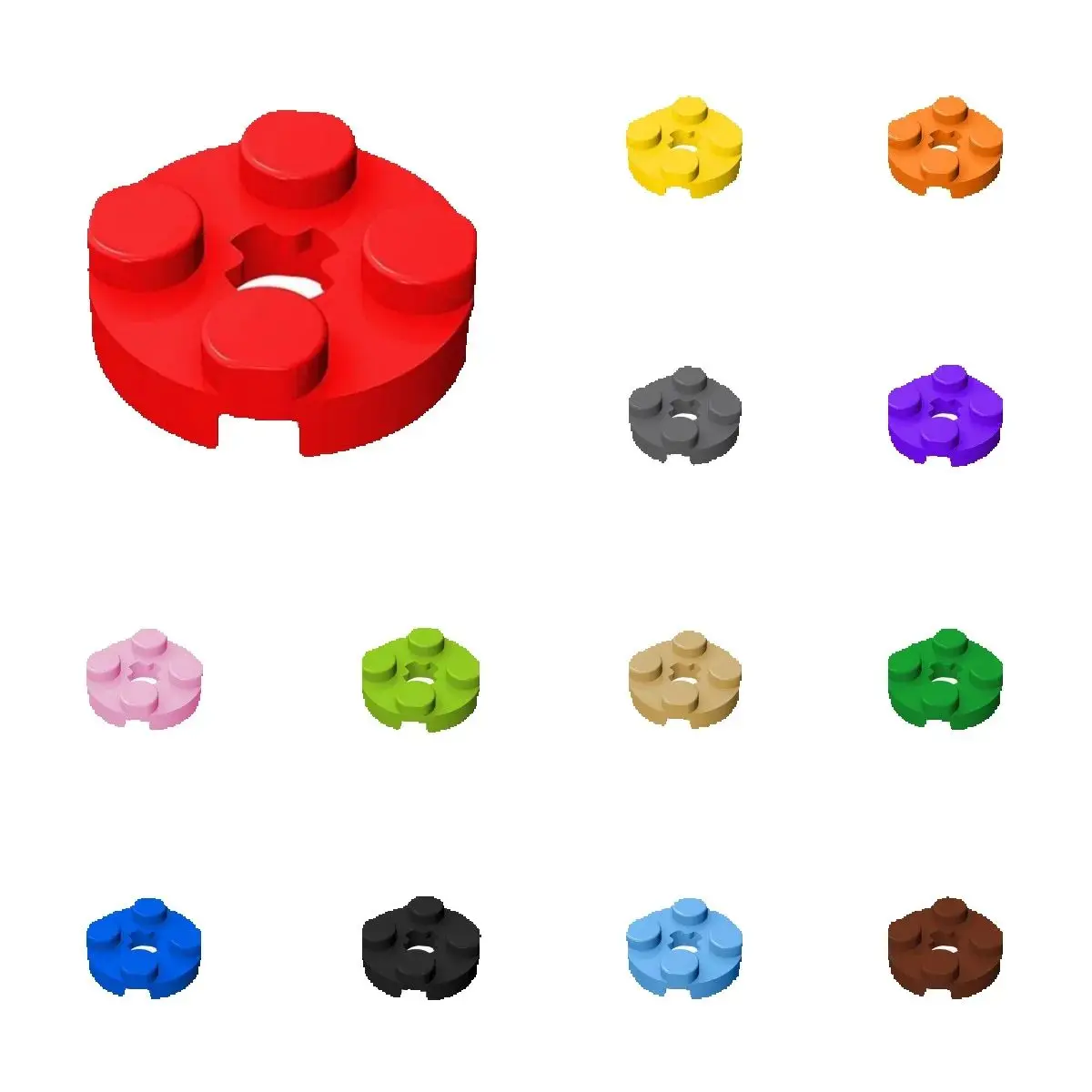 50 шт. 4032 круглая пластина 2 x 2 с отверстием для оси, коллекции кирпичей, оптовые модульные игрушки GBC для технических блоков MOC DIY Building Blocks