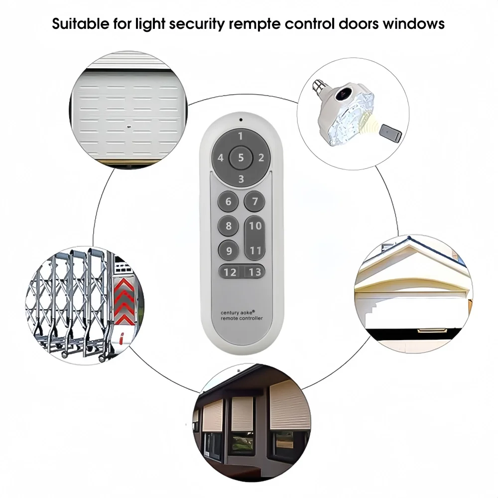 1000m 433MHz RF Remote Control 13 11 8 7 6 Keys Wireless Controller Transmitter Learning Code 1527 For Gadget Gate Garage Door