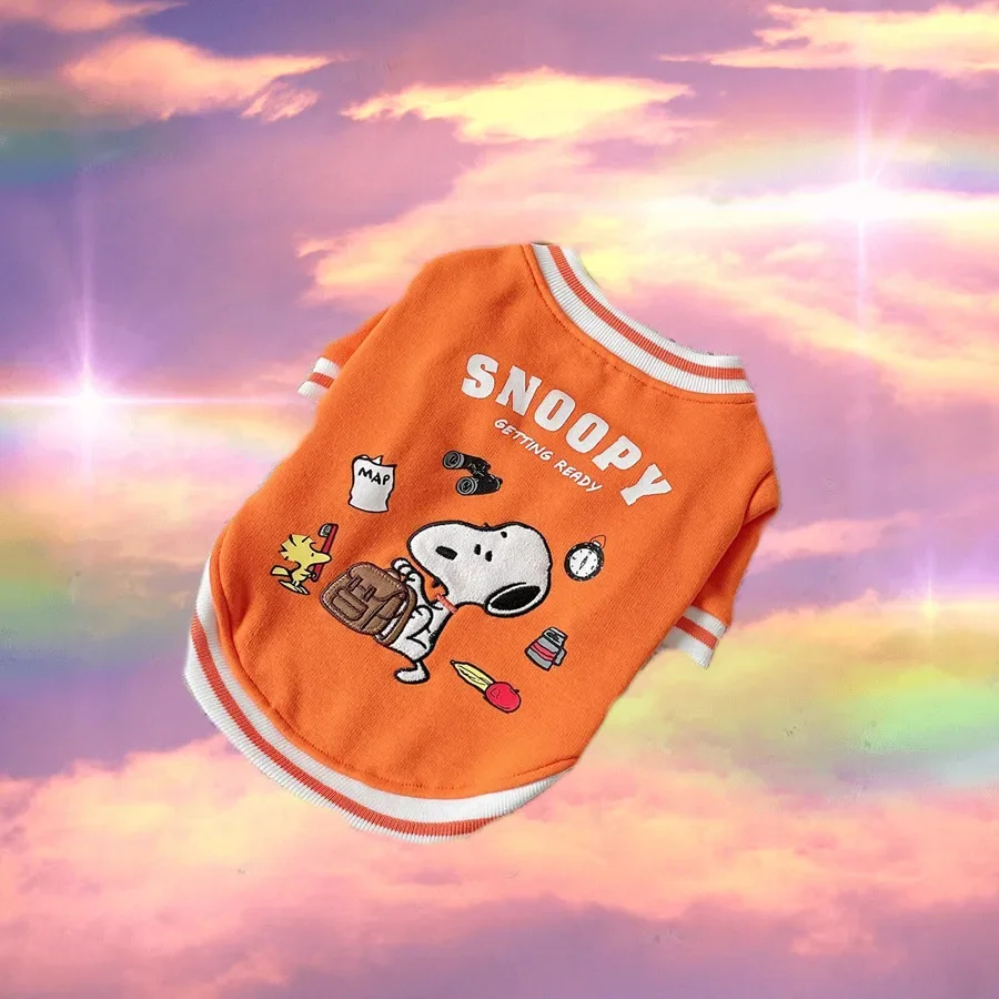 

Весенне-осенне-зимний модный свитер для собак, пальто, куртка-снупи, одежда для собак, двуногая одежда для домашних животных, бейсбольная одежда