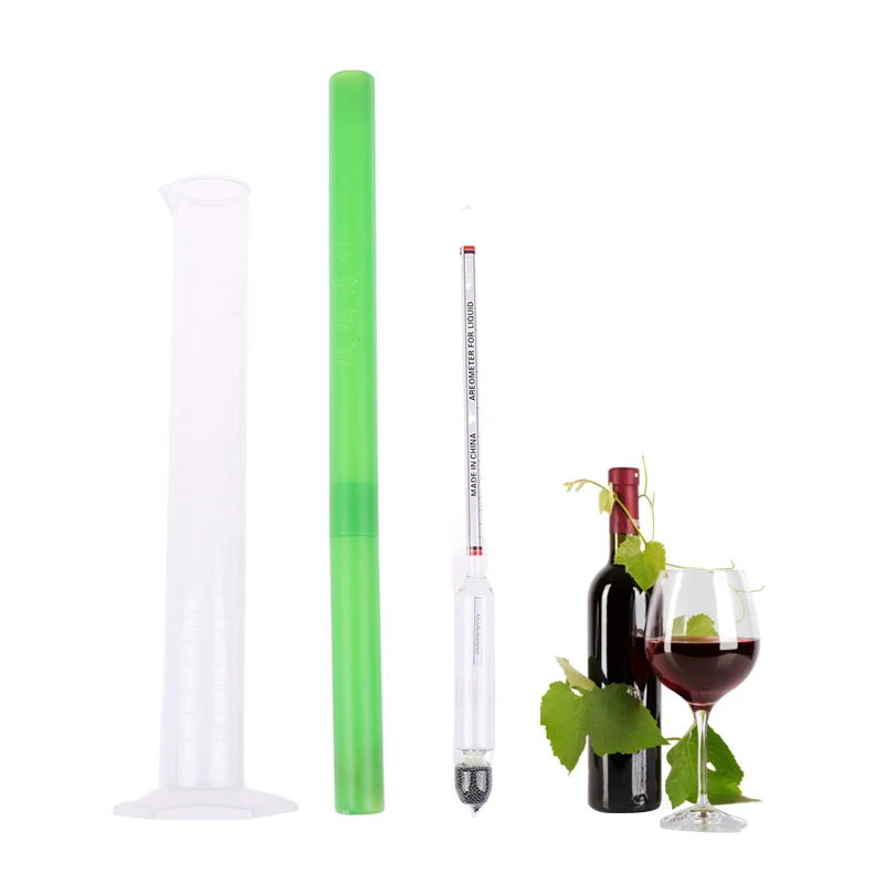 Hydrometer Tester Vintage measuring bottle Set Tools Alcoholmeter Alcohol Meter Wine Concentration Meter 0-100 hydrometer alcoho