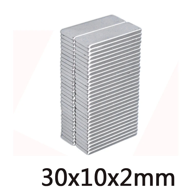 5/10/20PCS 30x10x2mm N35 Super Strong Block Neodymium Magnets Rare Earth Magnet 30mm x 10mm x 2 mm NdFeB sheet magnet 30*10*2 mm