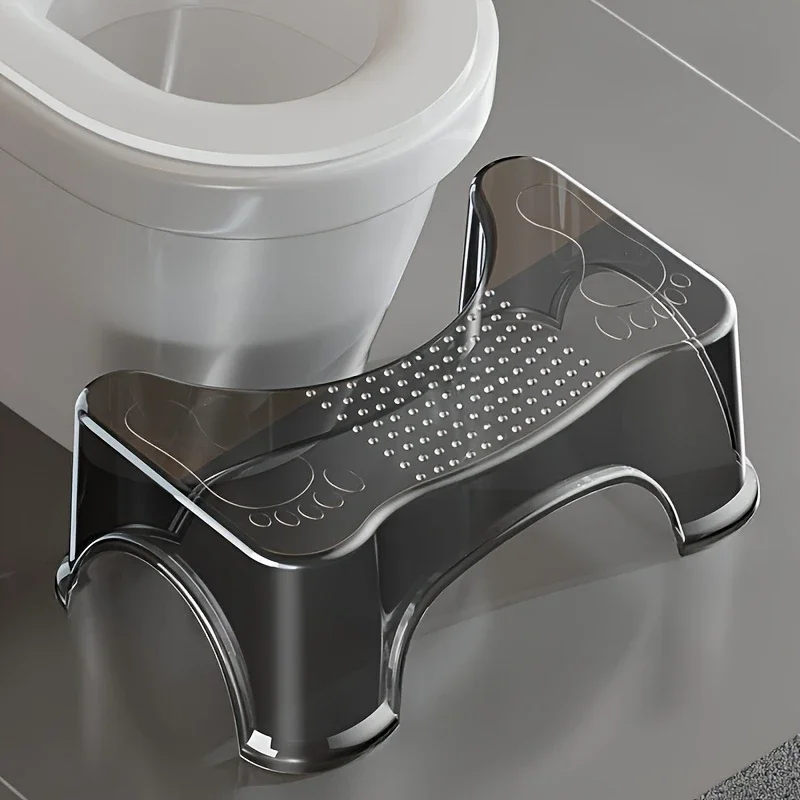 Modern design high toilet seat with waterproof anti-slip footrest, thick squatting platform for adults and elderly image 6