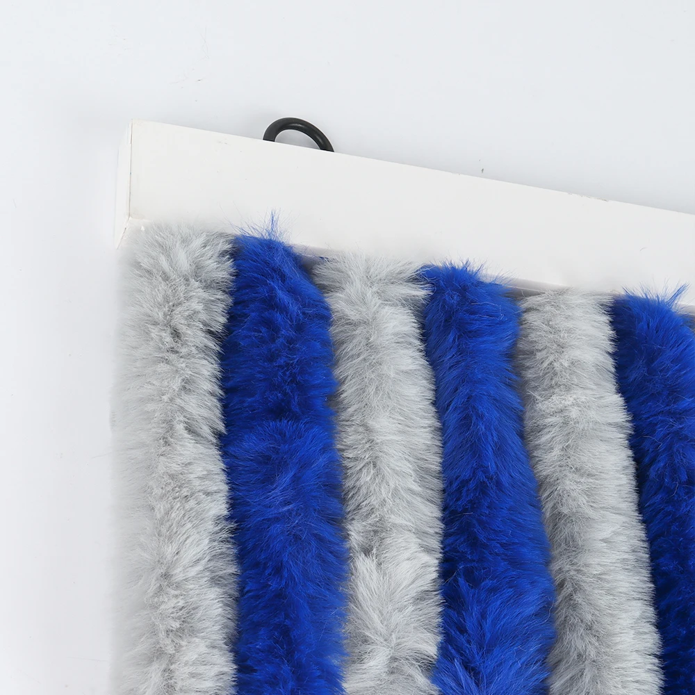 

Роскошная шторка для входной двери каравана из искусственного меха норки, моющаяся, сине-серая, 56 x 185 см, зимняя, для караванов, автодомов, фургонов, запчасти и аксессуары