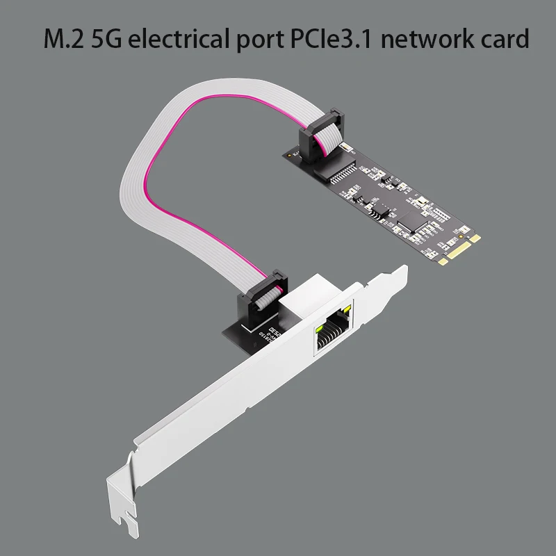 

For Desktop M. 2 PCI-E network card 5G Lan Card LAN Extensor Game PCI-E Card RJ-45 LAN Adapter electrical port PCIE to Ethernet
