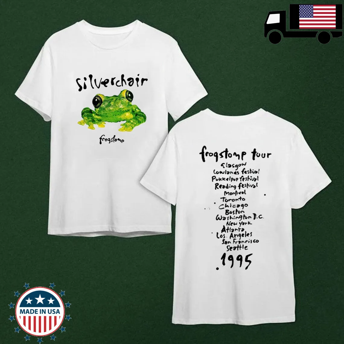 1995 Silverchair Frogstomp Tour Double Sided T Shirt Full Size S-5XL BE2953