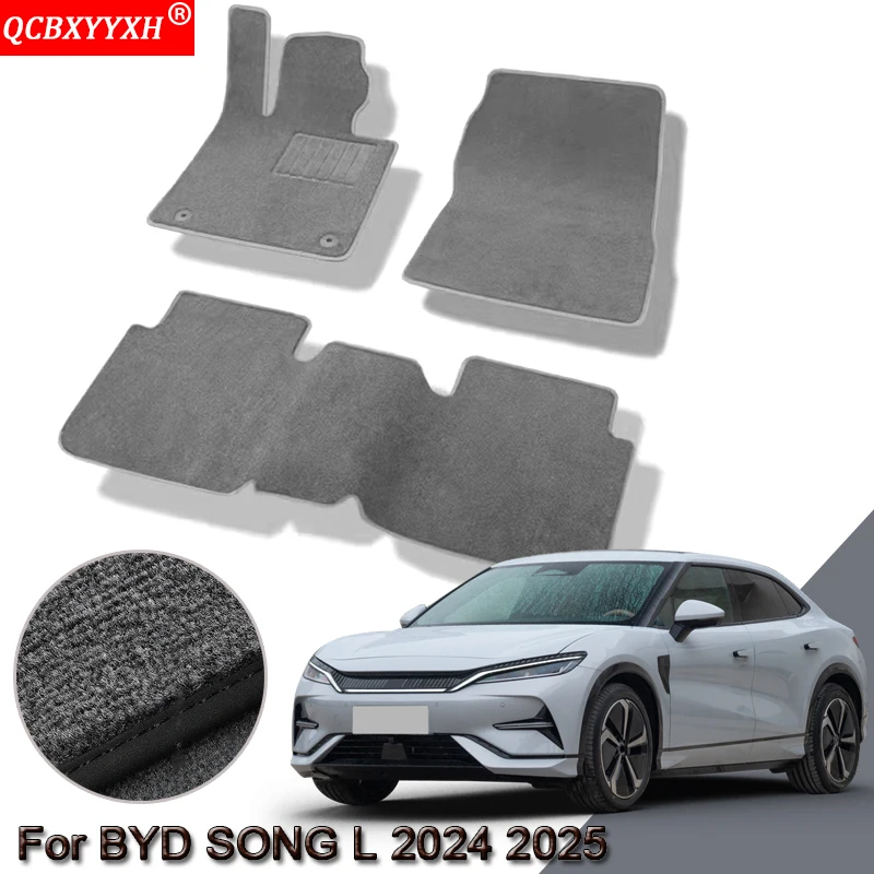 

Custom Car Floor Mats For BYD SONG L 2024 2025 Waterproof Non-Slip Floor Mats Internal Protection Carpets Rugs Auto Accessory