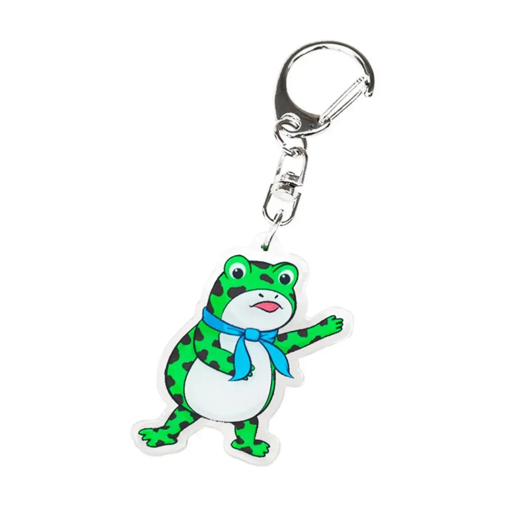 Cartoon Animal Frog Acrylic Keychain Keyring Frog Animal Frog Pendent Green Acrylic Silent Frog Keychain for Children