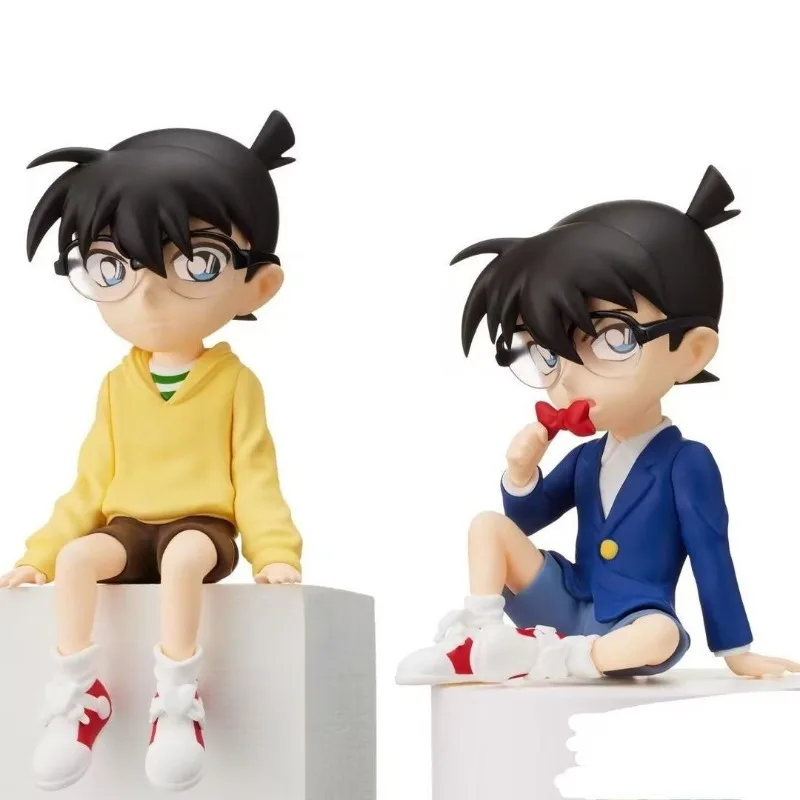 Detetive conan dos desenhos animados anime sentado conan figura caixa modelo meninos quarto desktop carro boneca ornamentos brinquedos presente atacado