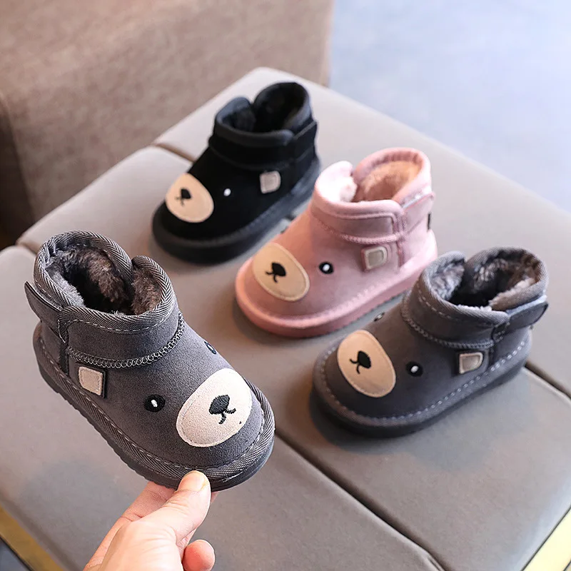 

Botines Child Snow Boot 2023Autumn Winter New Plush Warm Boy Cotton Shoe Soft Sole Non-slip Girl Boot Toddler Ankle Boot ботинки