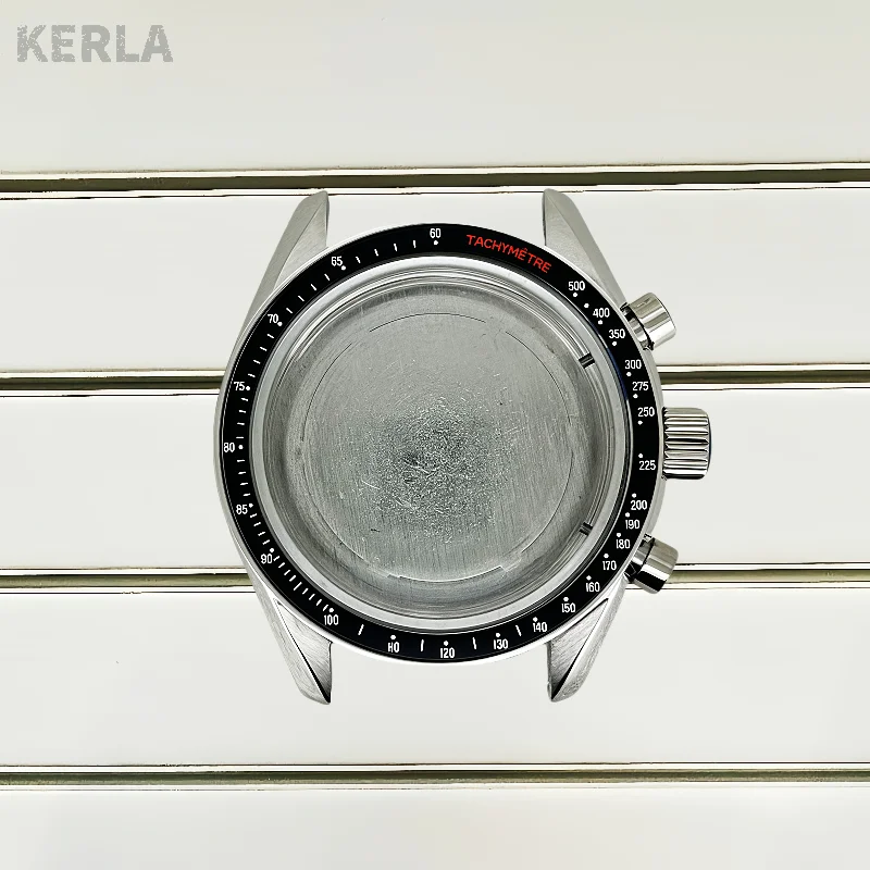 Multifunktionales, silber-schwarzes Mondblatt, 39,6 mm, geeignet für VK64- und VK63-Quarzuhren, Uhrenteile, passend für 20-mm-Armband, Gehäuse und Lünette. – Detail 7