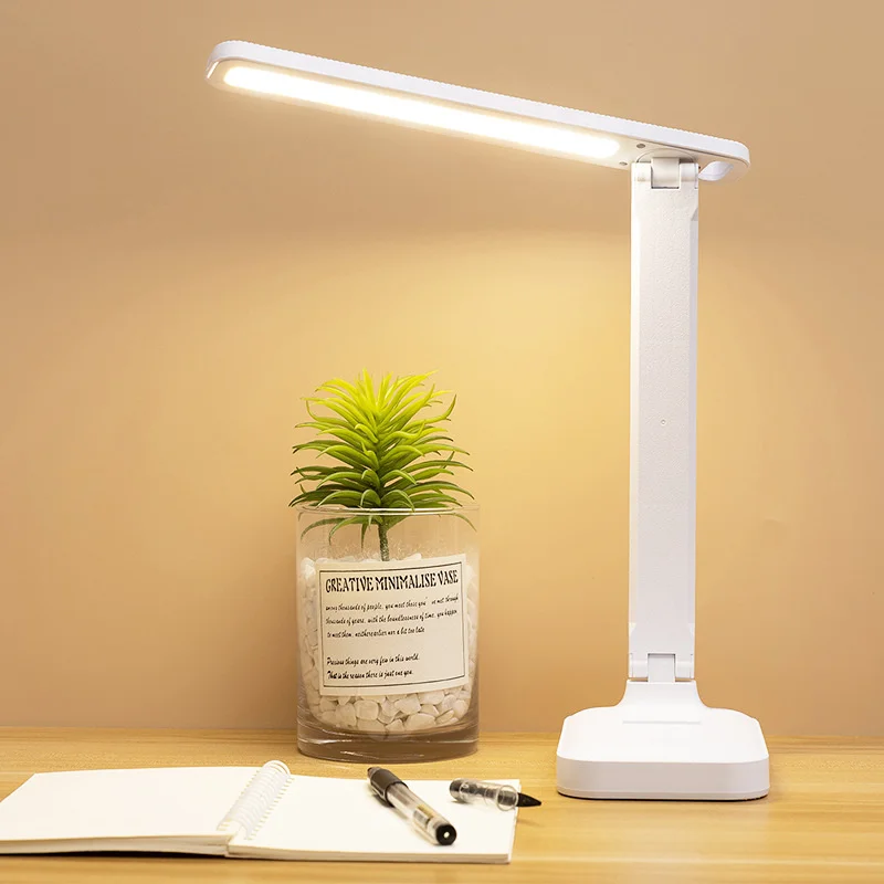 

PLUG IN Desk Lamp Folding Led Desk Lamp Dimming Touch Bedside Night Light for Reading Eye Protection Adjustable Table Lamp