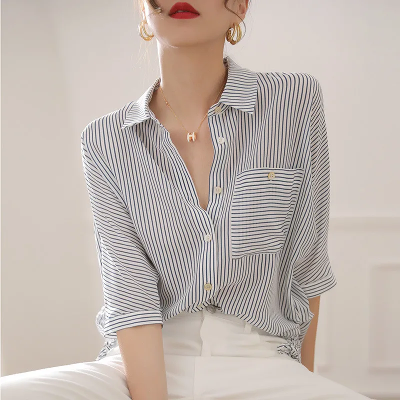 

Formal Social Stylish Tops White Elegant Women Formal Blouses Clothing New Female