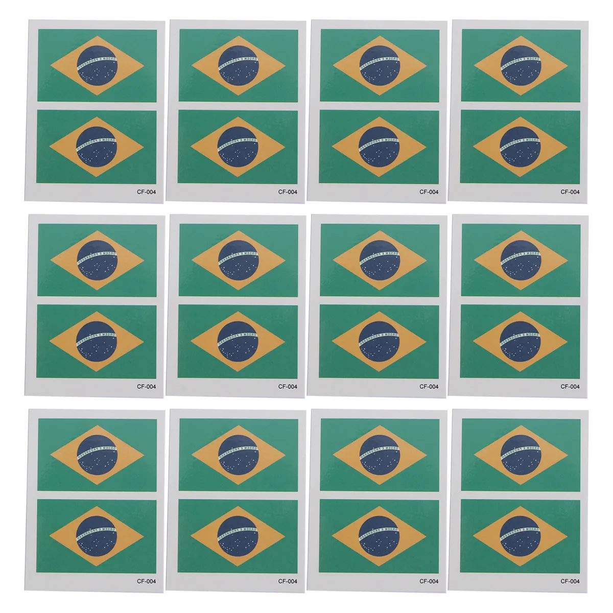

30pcs Temporary Tattoo Stickers National Body Art For Sports Games Brazil Flag Decals Fan Accessories Flag Tattoos