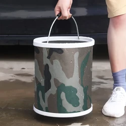 Portable Outdoor Backpack  Fishing 11L and 20L Thicken Multifunctional Camouflage Car QWash Cleaning Tool Folding Bucket