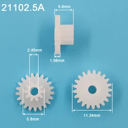 21102.5A 0.5M Gear 11.5mm Diameter POM Plastic Pinion 21 Teeth + 10 Teeth Double Layer Gears 2.45mm Hole Toy Parts 10PCS/lot
