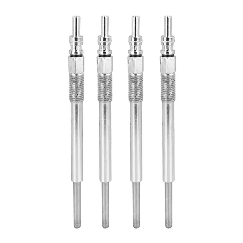 4pcs Iron Heater Glow Plugs Quick Heating Cold Weather Starting 0100276008 Replacement Suitable for Fuels Engines