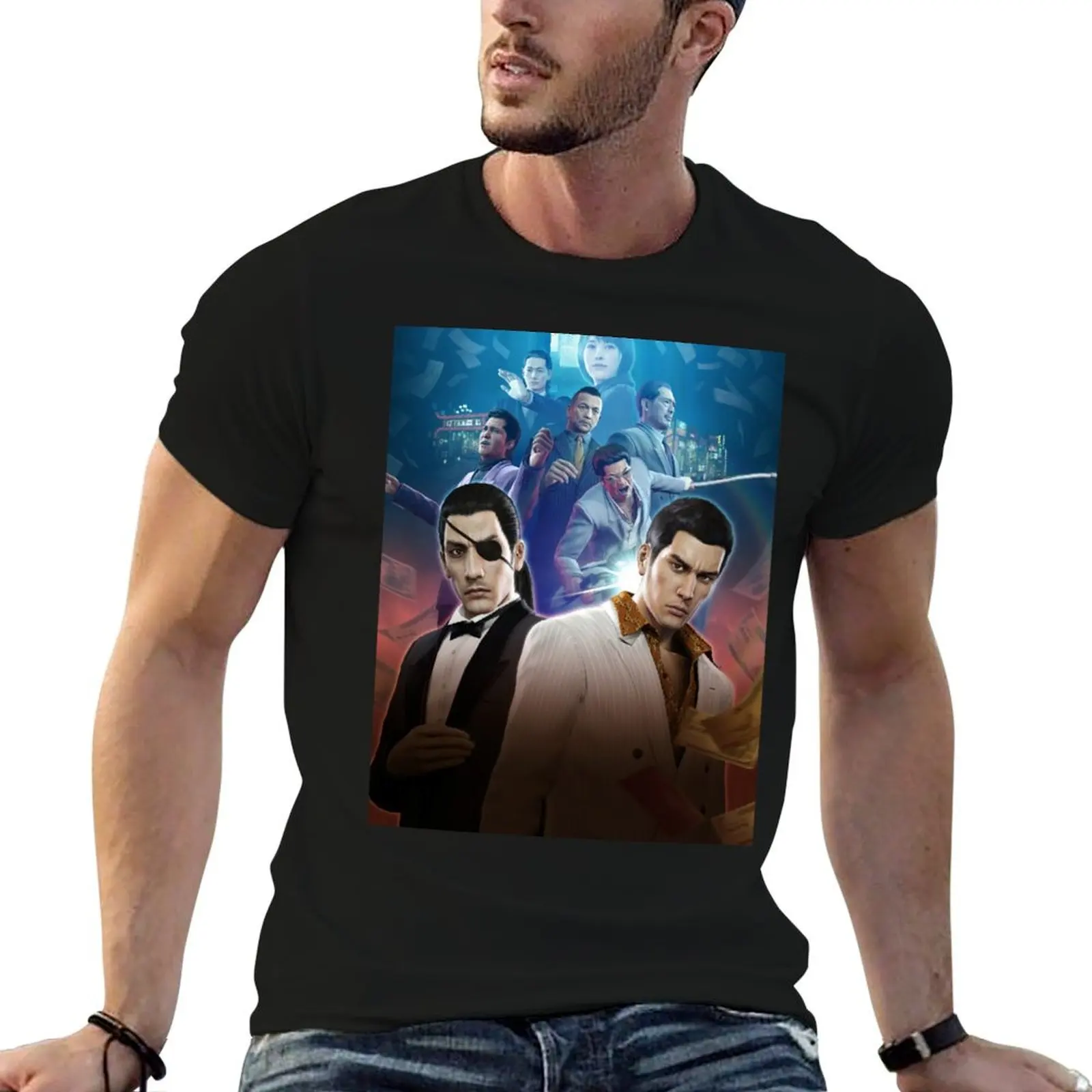

Yakuza 0 Poster T-Shirt t shirts for man cotton soft t shirts cotton 100% T-Shirt