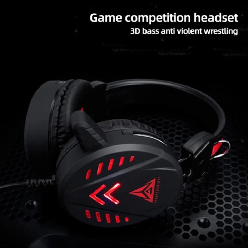 A1 Wired Desktop Computer Gaming Headset com microfone, E-Sports Subwoofer, 3,5 com fio