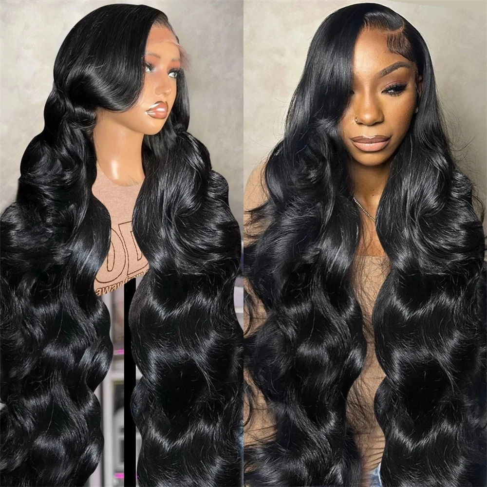 13x6 HD Transparent Body Wave Lace Frontal Wig 36 Inch Full Lace Wigs Brazilian 13X4 Lace Front Human Hair Wigs For Black Women