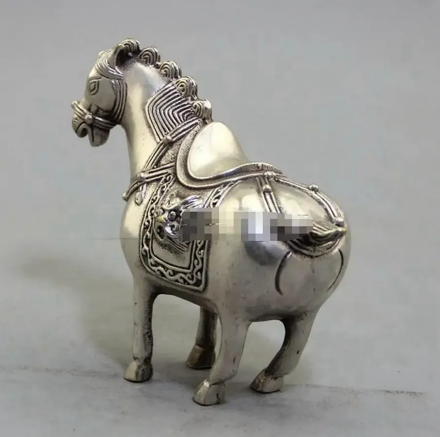 Copper Statue Exquisite antique antique copper antique handicraft factory direct wholesale collection of white copper horse orna