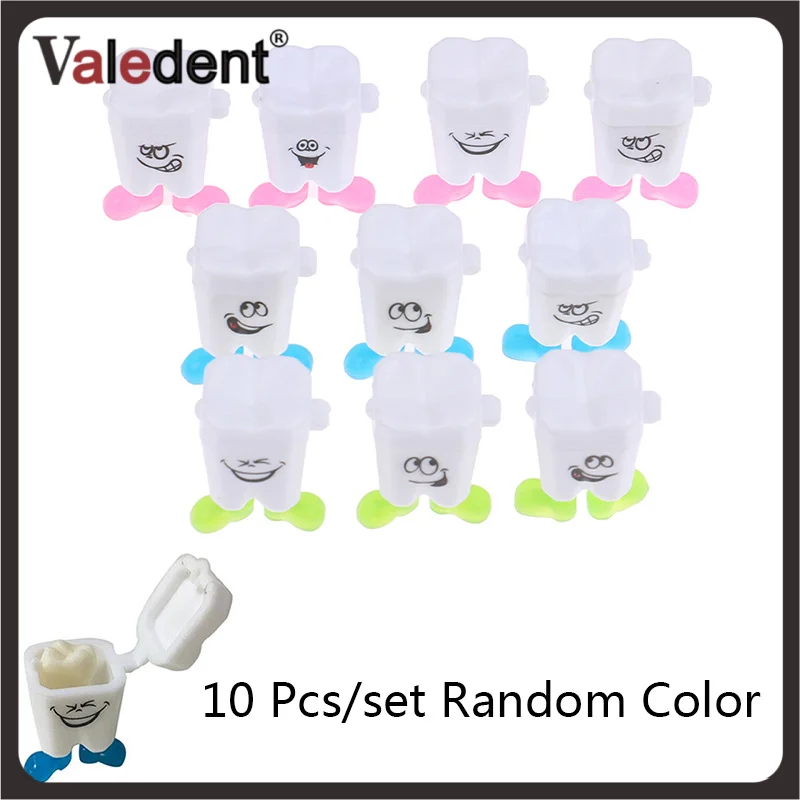 10PCS Tooth Case Cute Baby Tooth Box Kids Teeth Organizer Plastic Milk Teeth Storage Box Save Collect First Tooth Mini Gift