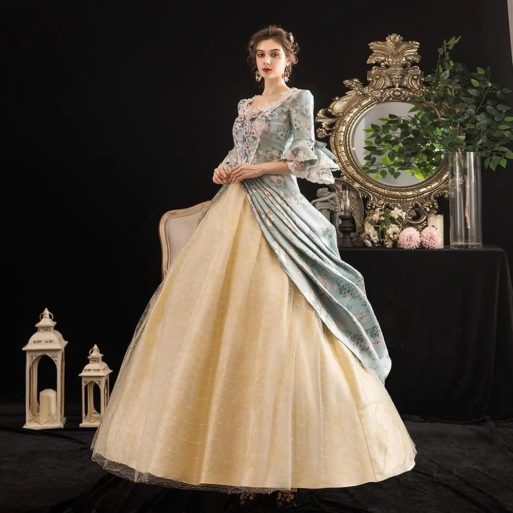 European Medieval Palace Uniform Aristocratic Photo Travel Photography Model Dress Performance Evening Makeup Elegant Princess