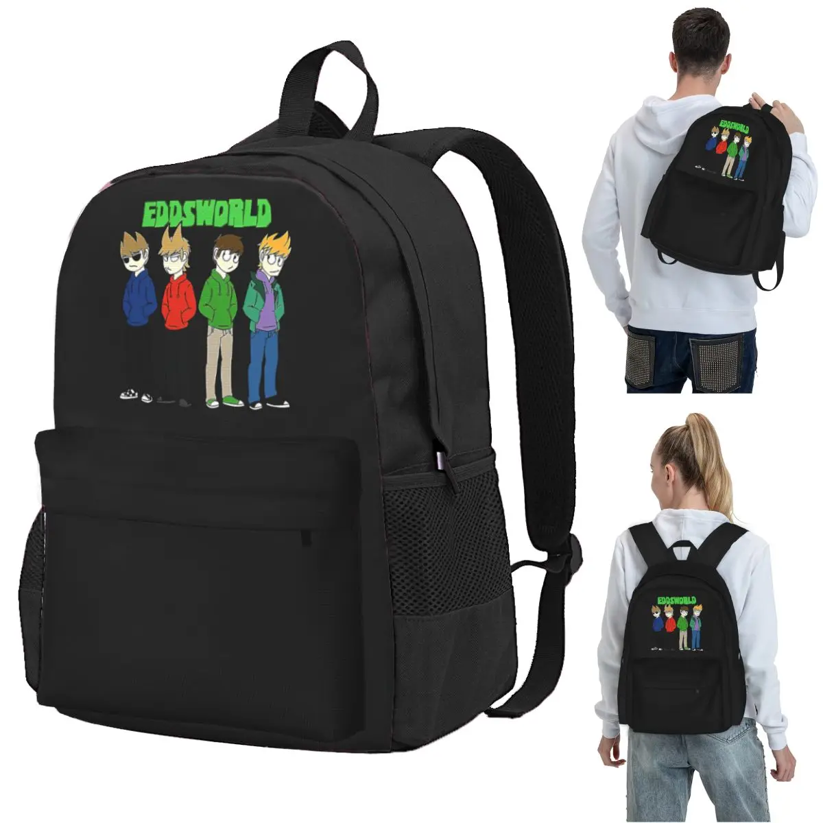 

Kloudave Eddsworld Backpack Student BookBag Children School Bag Computer Shoulder Bags for Boys Girls