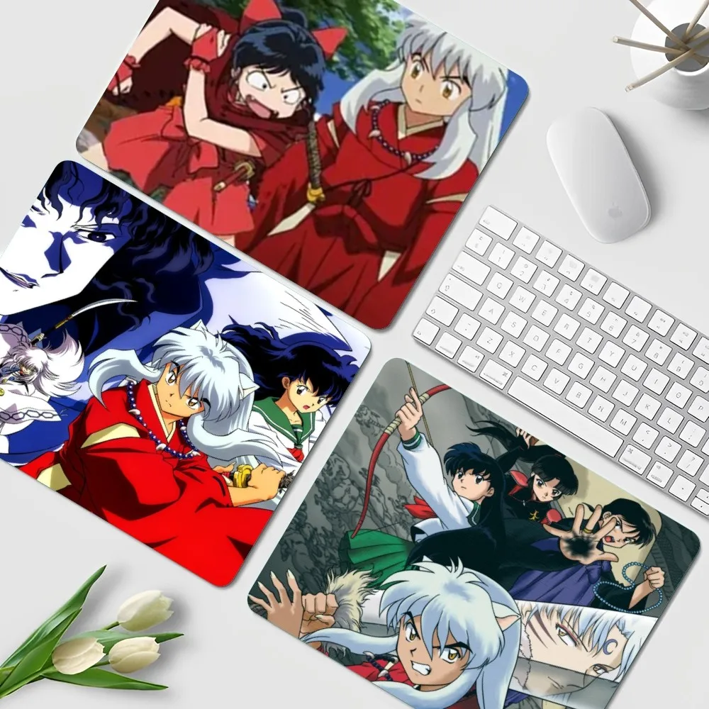 Inuyasha Rubber Small Gaming Mouse Pad Gamer Desk Mat Keyboard Pad Decoration Mause Pad for Teen Girls Bedroom