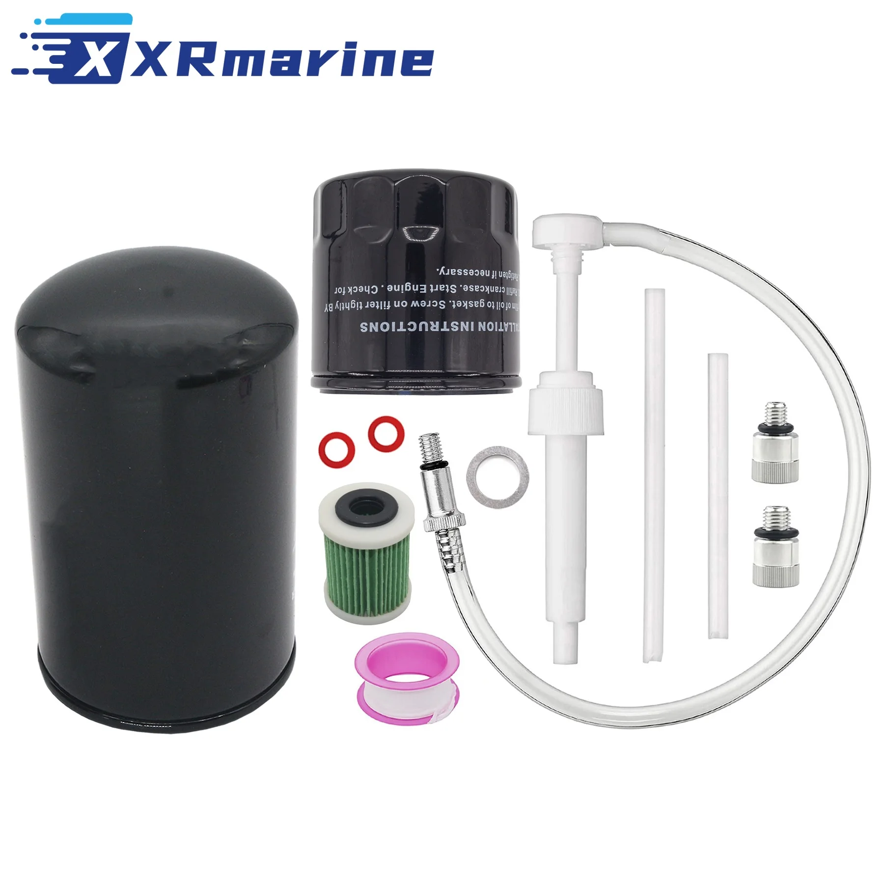 

69J-13440-00 Oil Filter & 6P3-24563-00 Fuel Filter Kit for Yamaha 4 Str 150 175 200 225 250 HP Outboard Eninge MAR-10MEL-00
