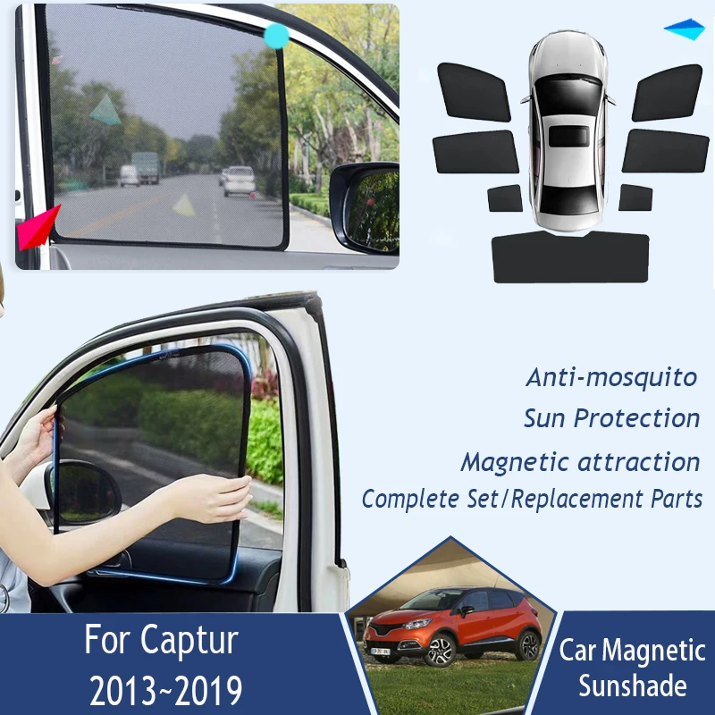 Car Sunshade Pad For Renault Captur J87 Samsung QM3 2013~2019 Anti-UV Coverage Sunscreen Window Visor Sun Shade Auto Accessories