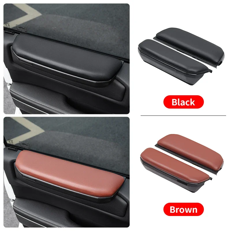 

For Toyota Land Cruiser 250 Prado LC250 2025 2024 Front Row Door Armrest Soft Cushion Pair Set Elbow