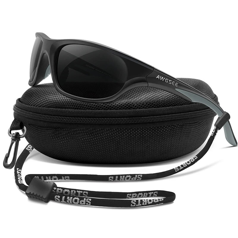 AliExpress AWGSEE Polarized Sports Sunglasses For Men Cycling Driving Fishing Sun Glasses TR90 Unbreakable Frame Wearing box