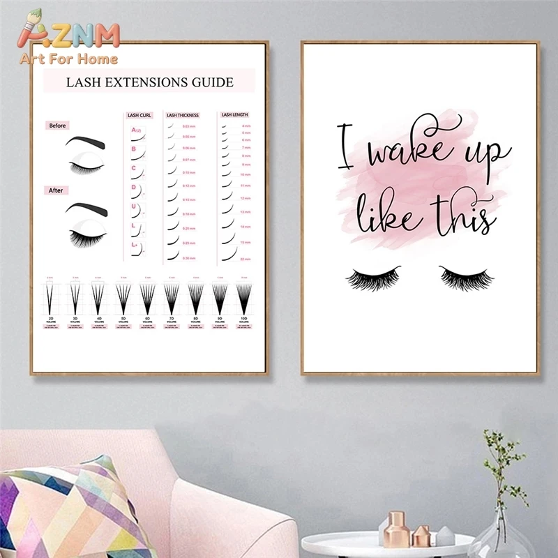 لوحة فنية جدارية من القماش لتع - مراجعة Makeup Is Beauty Quotes وسعره
