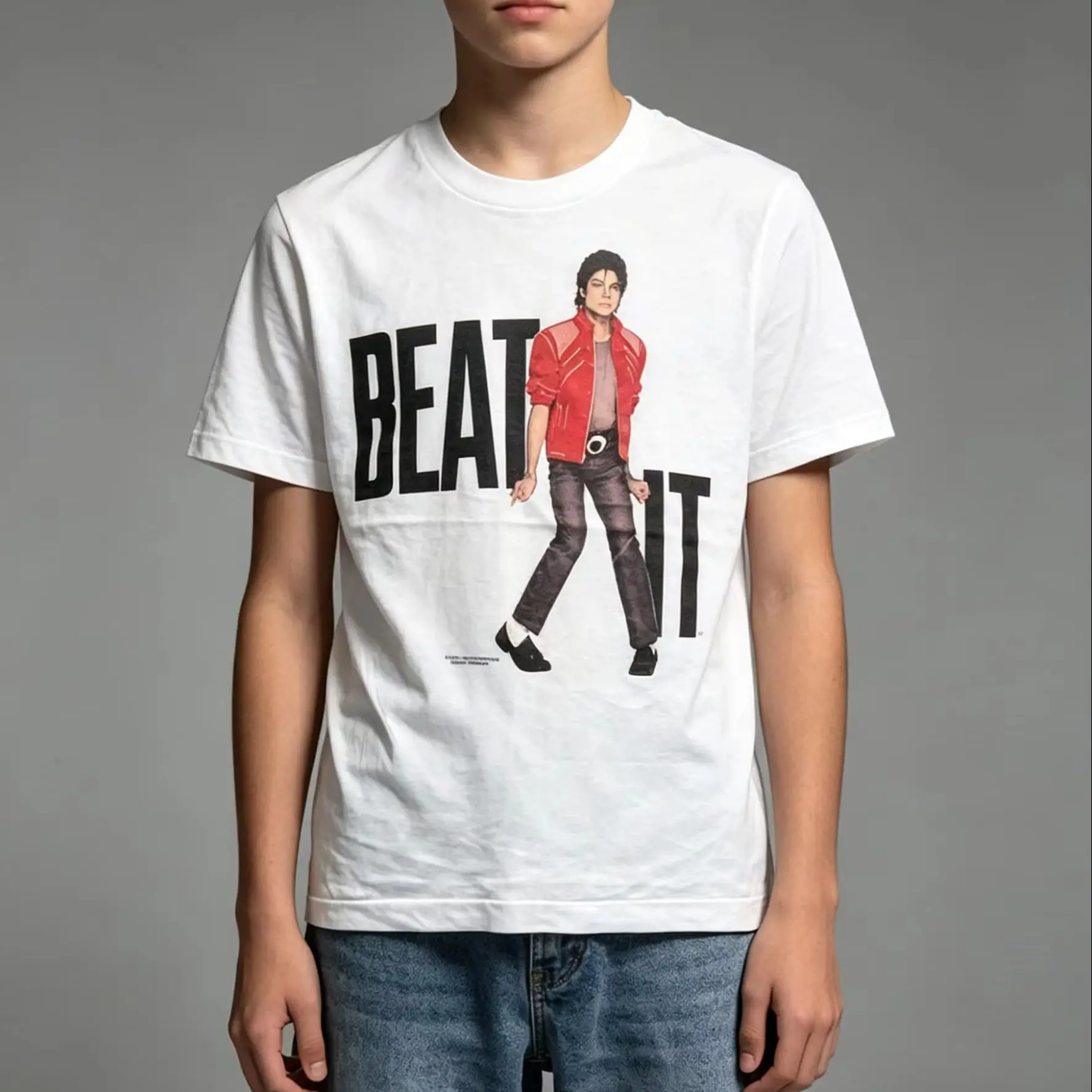 Vintage Michael Jackson Portrait Oversized Top Men TShirt Women Tee Boys Top Adults Children Parent Child kids Cotton T shirt