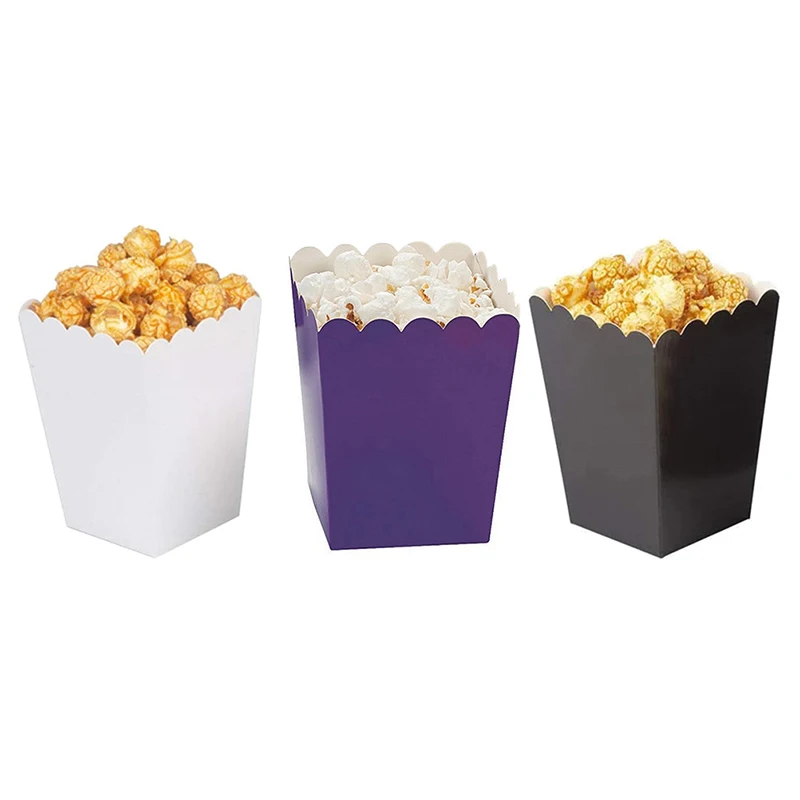 10 teile/satz Einweg Reine Mini Papier Popcorn Box Snack Candy Box Geschenk Für Hochzeit Geburtstag Party Behandeln Liefert – Detail 7