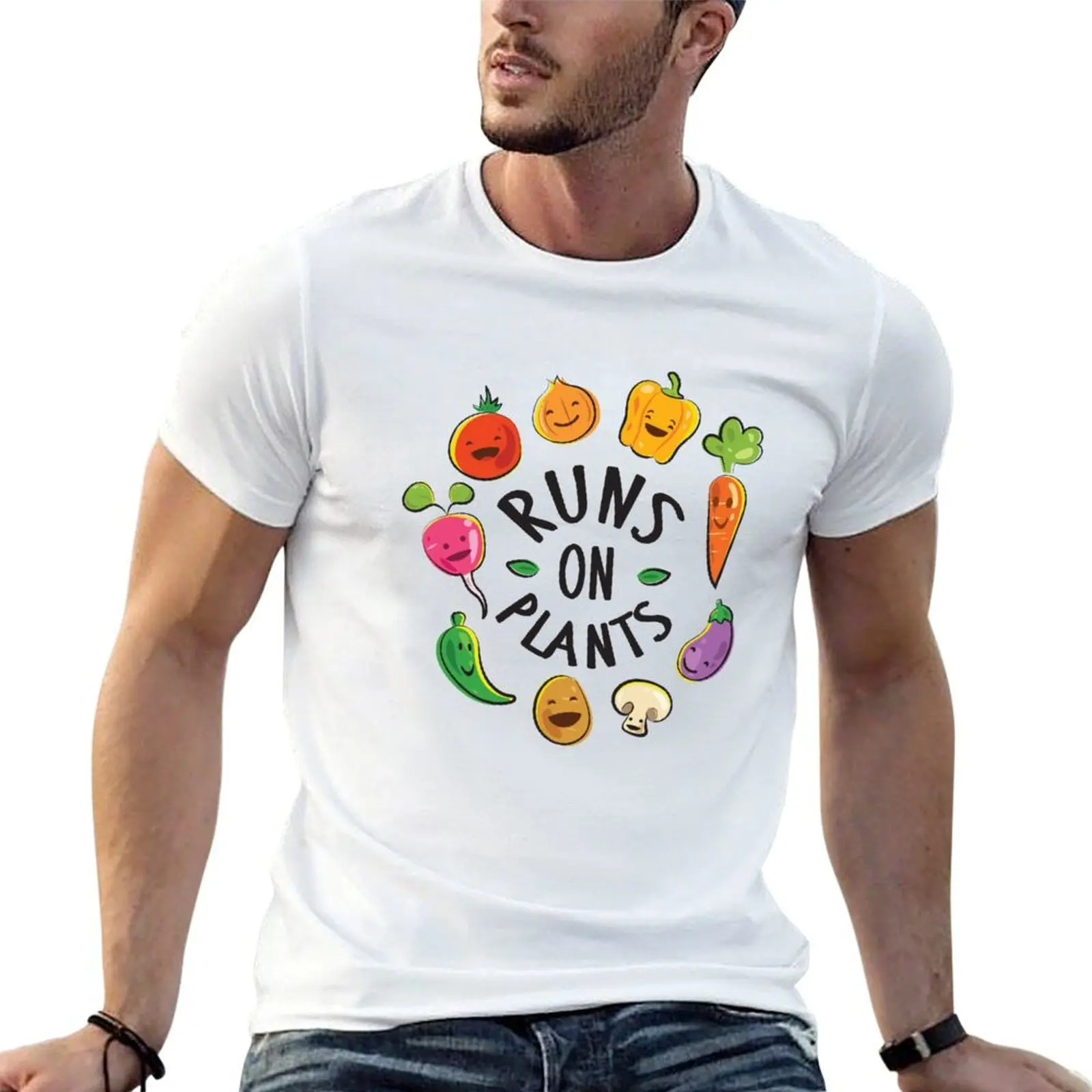 

Runs On Plants T-Shirt man t shirts graphic man graphic t shirt black cotton t-shirt plain for man package T-shirt