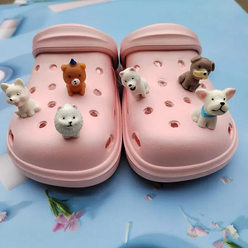 2024 Hot sales DIY Cute Small animals Resin Shoe Charms Decoration For Child Clogs DIY Parts Womens Slippers Shoe Accessories