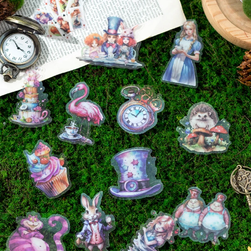 Mr Paper, 4 Stile 60 Stück/Beutel Fairytale Fantasy Series Haustier gestanzte Aufkleber Paket Dekoration Handy Tagebuch Aufkleber