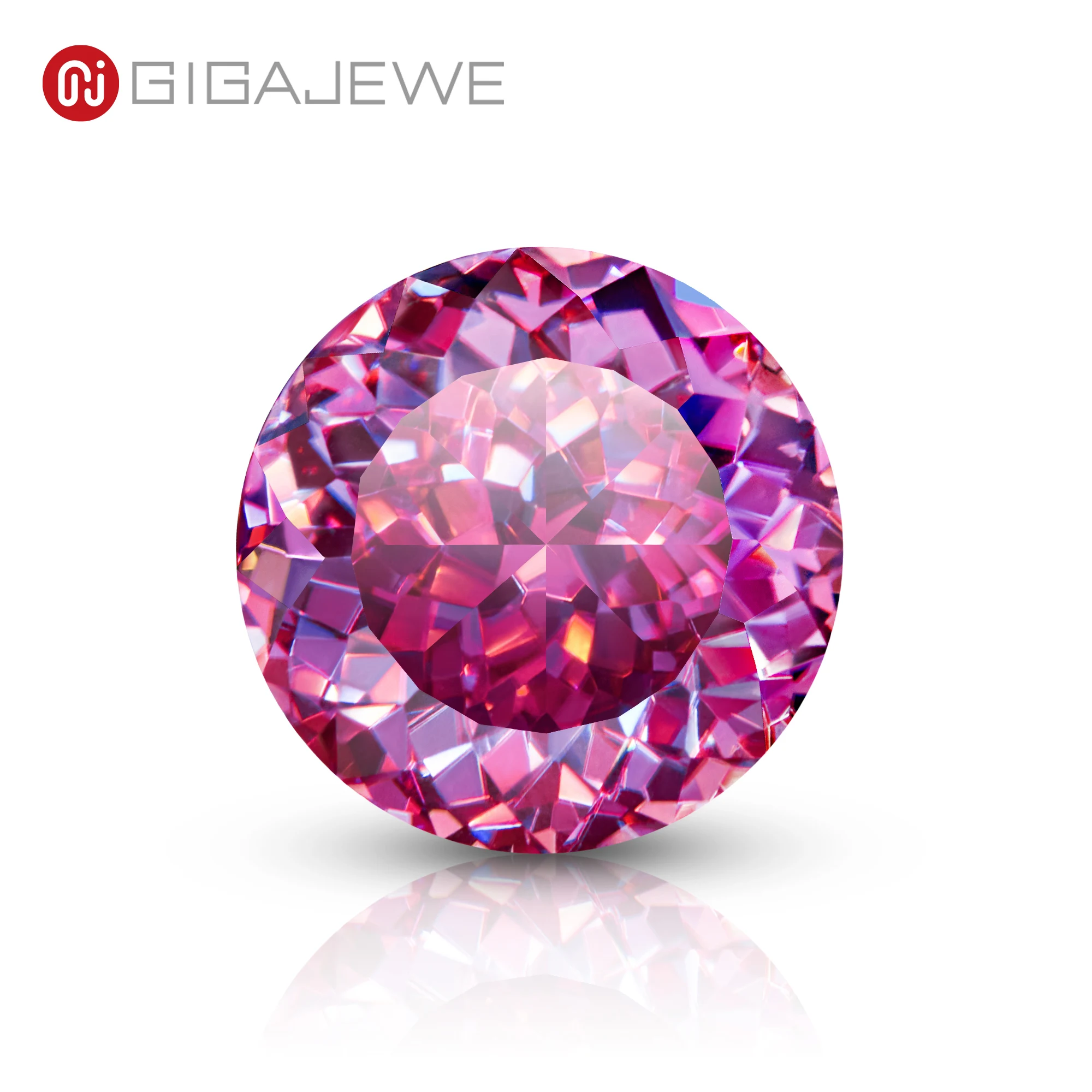 

GIGAJEWE Moissanite Customized Portuguese Red Pink Color VVS1 Premium Gems Loose Diamond Test Passed Gemstone For Jewelry Making