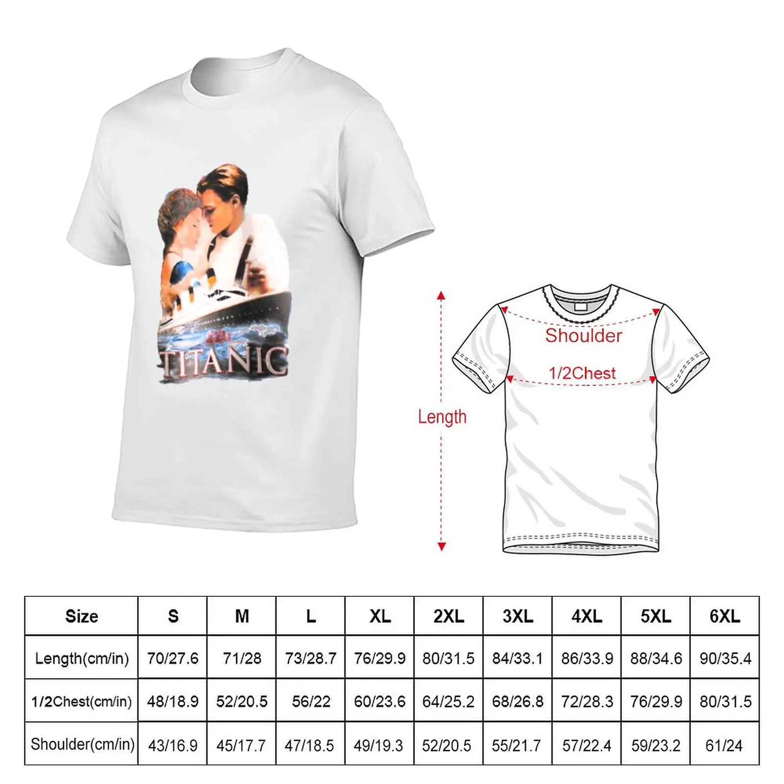 تي شيرت تيتانيك الرسمي لعام 1998، ليوناردو دي كابريو فينتاج، كيت وينسليت، قميص فيلم تيتانيك الرسمي، تي شيرت نجوم الشاشة #5