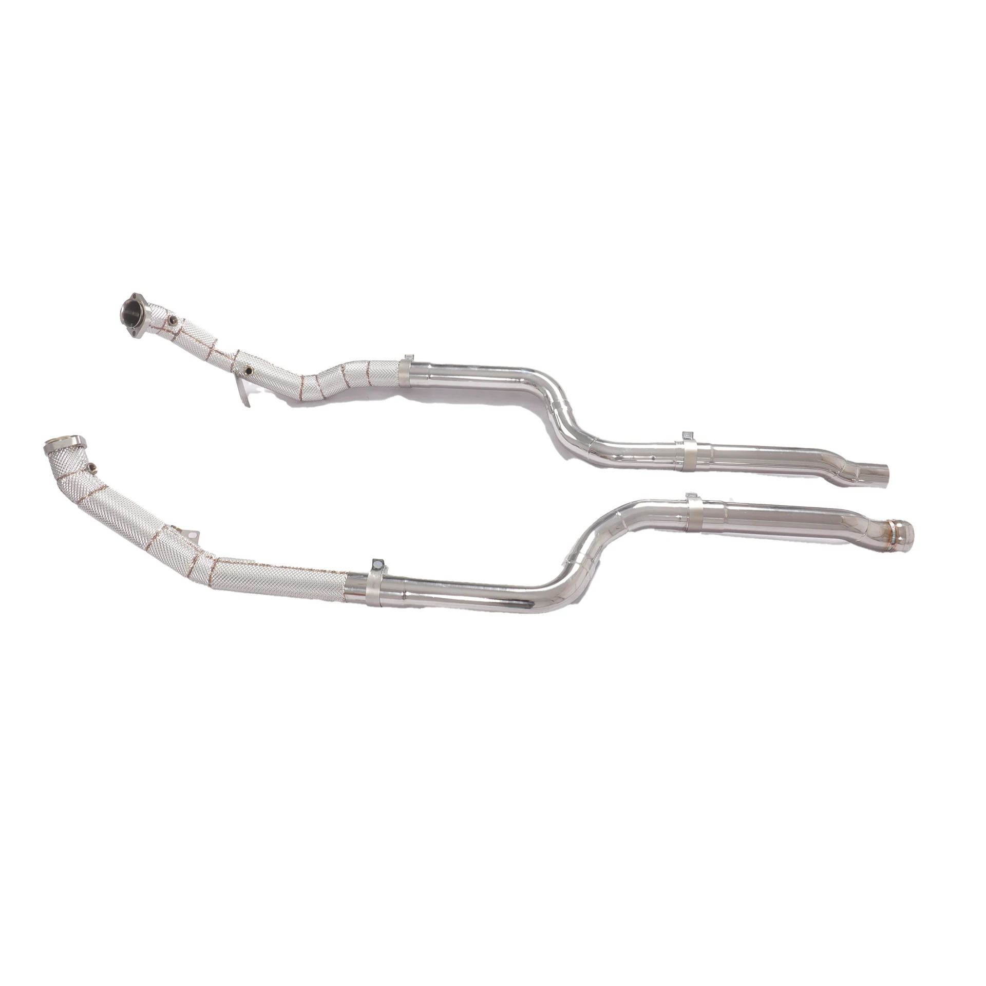 

YT Straight-Through Header with Heat Insulation and Brushed Finish for Mercedes-Benz W218 CLS550 E550 4.7