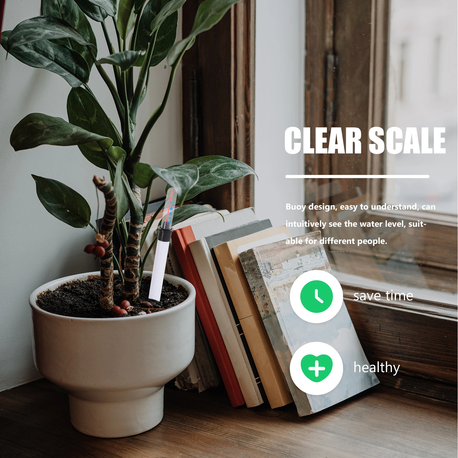 4 Pcs Water Level Indicator with Clear Scale Float Design 120 150mm for Hydroponic Plants Gauge Suitable Moisture Meter Indoor