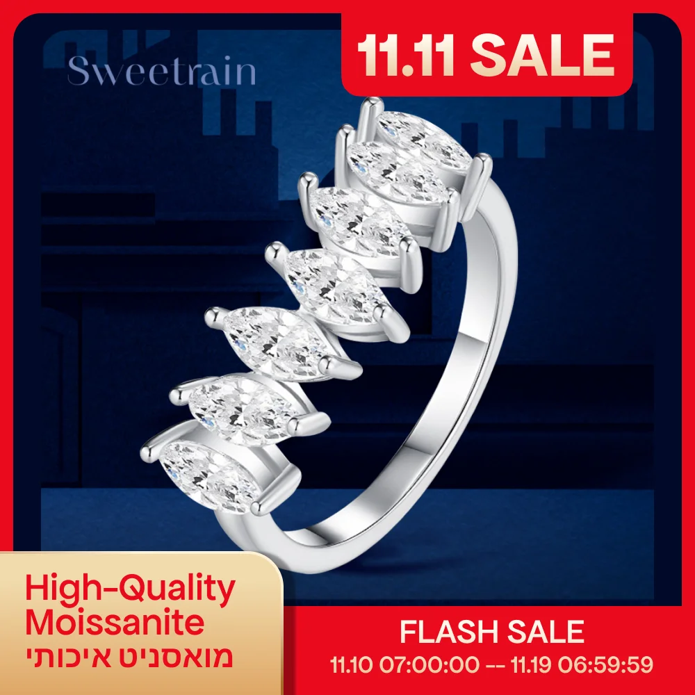 

Кольца вечности с муассанитом 18 карат, 3*6 мм, огранка маркизы для женщин, сертифицированное лабораторное обручальное кольцо с бриллиантами для девочек, ювелирные изделия из серебра 925 пробы