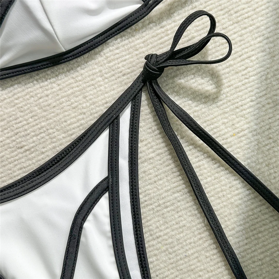 Neues 3-teiliges Bikini-Set mit Rock, Rüschen und Splicing-Design, Damen-Badebekleidung, dreiteiliger Bikini, Badeanzug, Badebekleidung, Schwimmbekleidung V7072 – Detail 13