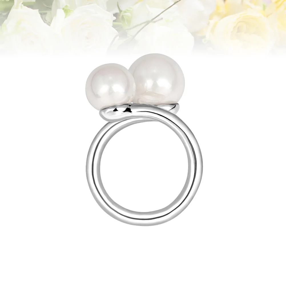 

White Pearl White Scarf Rings Simple Silk Scarf Buckle Alloy Brooch Pin Scarf Holders Decoration Dress Up Accessary