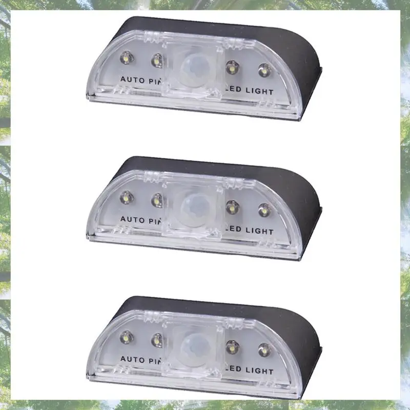 Premium-3X Lampada con sensore di movimento per porta senza fili a infrarossi PIR automatica a 4 LED