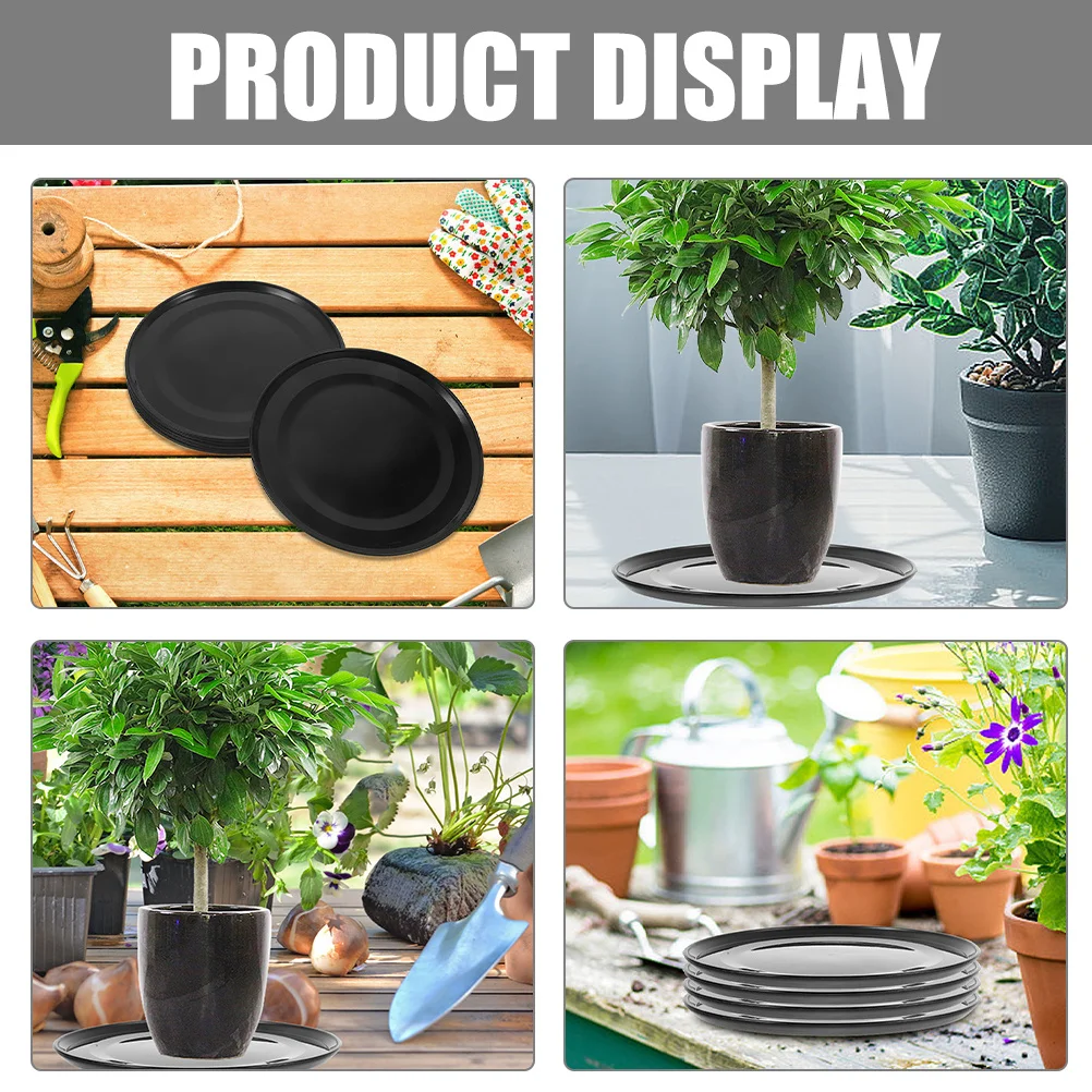 

3Pcs Round Plant Saucer Flowerpot Tray PP Material Durable Plant Drip Tray Garden Indoor Plate Flower Pot Saucer