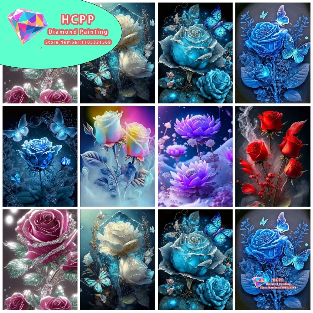 

Набор для алмазной вышивки «Красочная роза»: квадратные и круглые стразы, 5D DIY мозаика, ручная работа, уникальный и изысканный подарок, поделки, декор для дома