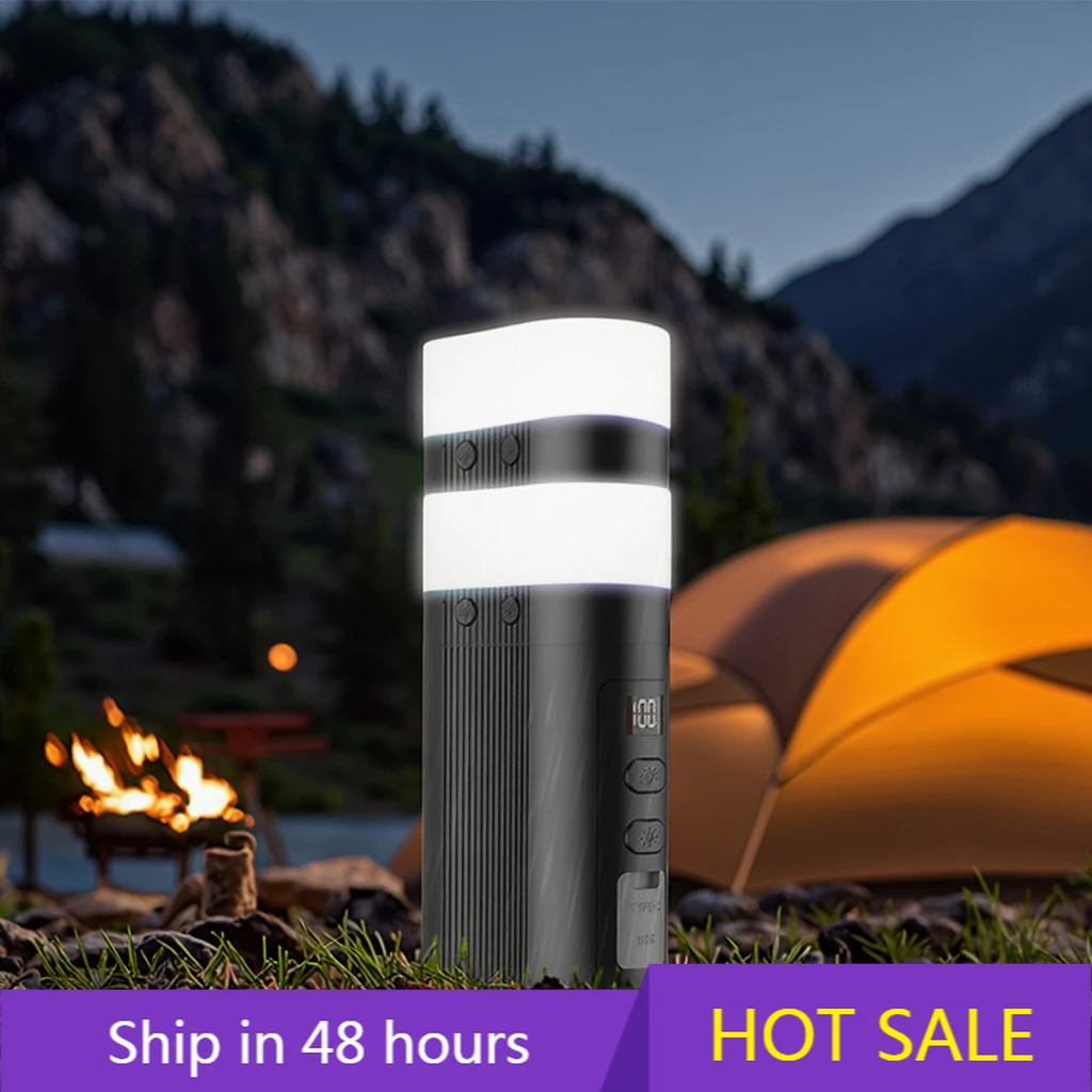 

POWER LEAP 6600mAh Rechargeable LED Camping Lantern-Waterproof Emergency Light ROHS Certified White/Black Dimmable for Tent Hiki